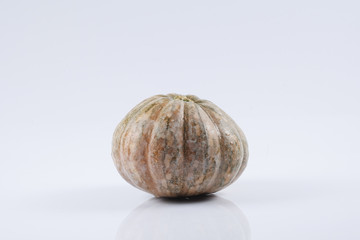 Sweet orange pumpkin isolated on white.