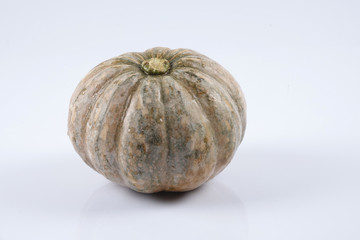 Sweet orange pumpkin isolated on white.
