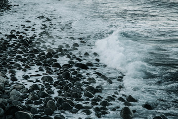 Barents Sea in Arctic Ocean. Kola Peninsula, Russia