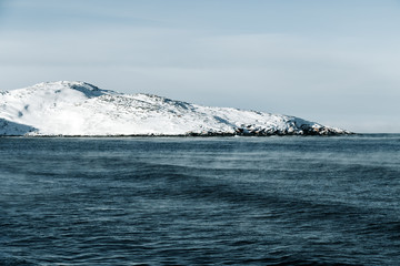 Barents Sea in Arctic Ocean. Kola Peninsula, Russia