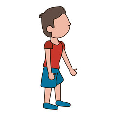 drawing boy son male image vector illustration eps 10