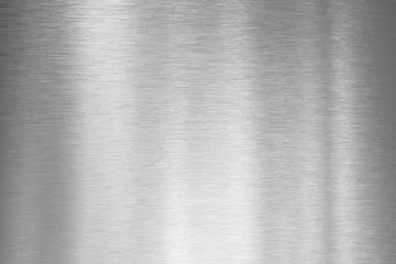 Fotobehang brushed silver metal plate © Andrey Kuzmin