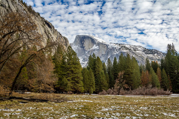 Half Dome at winter  - Yosemite National Park, California, USA