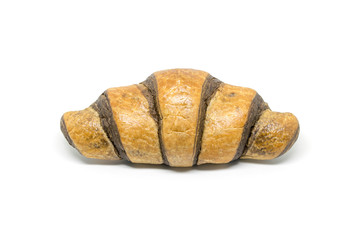 chocolate croissant isolated on white background