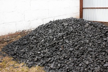 A bunch of anthracite close-up