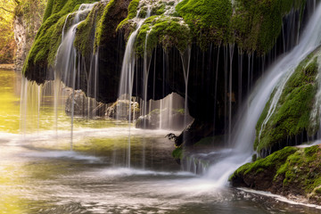 Beautiful mountain waterfall 