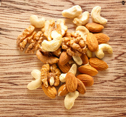 Pile of mixed nuts