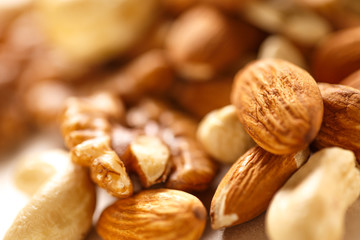 Pile of mixed nuts