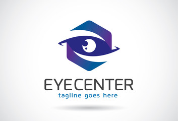 Eye Center Logo Template Design Vector, Emblem, Design Concept, Creative Symbol, Icon