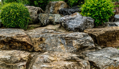 Rock garden in the park