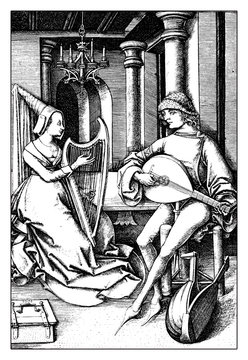 Music at home, XV century lifestyle and leisure