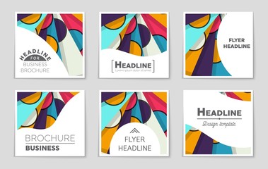 Abstract vector layout background set. For art template design, list, front page, mockup brochure theme style, banner, idea, cover, booklet, print, flyer, book, blank, card, ad, sign, sheet,, a4