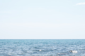 Calm Sea Ocean And Blue Sky Background
