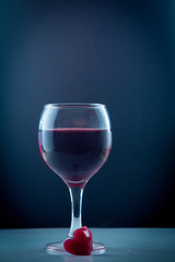 red wine in a glass