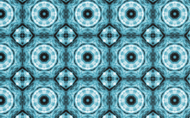 Abstract blue circle pattern background and blue textile texture