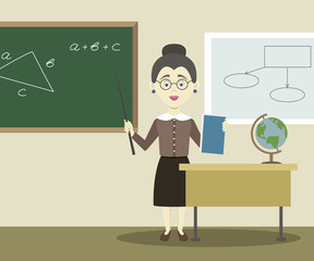 Smiling school teacher