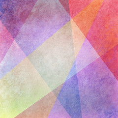 abstract colorful background design with grunge texture, purple pink blue red, yellow orange colors in random layers of shapes in artsy pattern