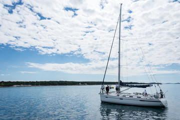 Flaute bei Segelregatta