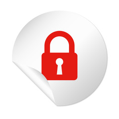Runder Sticker - Schloss Sicherheit