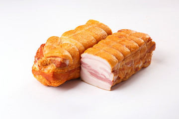 lard on a white background