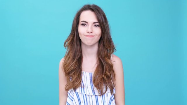 Young woman forget watches isolated 