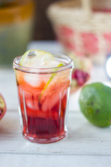 Fresh pomegranate lemonade