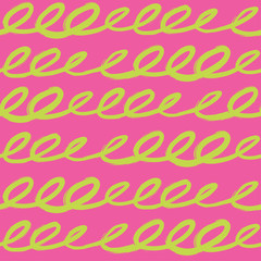 Vector seamless pattern in bright summer colors. Hipster, artistic, hand drawn illustration.