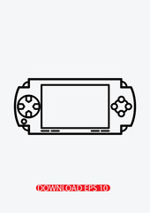 Portable video game console icon, Vector