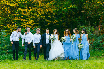 Groomsmen and bridesmaids