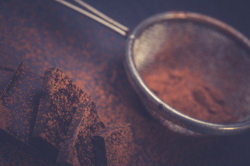 Chopped dark chocolate