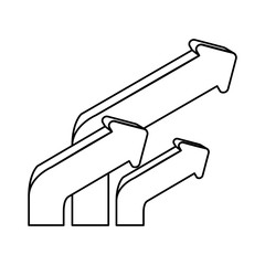 Arrow up increase icon vector illustration graphic design