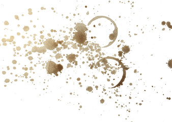 Coffee splash and stain illustration