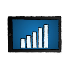 Statistics bars growing icon vector illustration graphic design