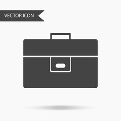 Vector business icon briefcase. Icon for for annual reports, charts, presentations, workflow layout, banner, number options, step up options, web design. Contemporary flat design