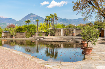 Botanical Gardens of Villa Taranto, located on the shore of Lake Maggiore in Pallanza, Verbania,...