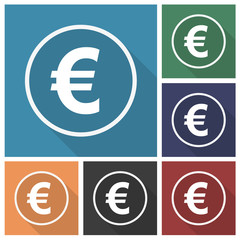Button - Set - Schatten - Euro
