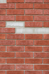 Obraz premium Brick wall with missing parts.
