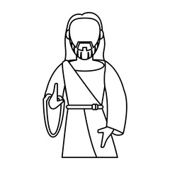 jesus christ catholic symbol outline vector illustration eps 10