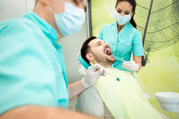 Dentist at work