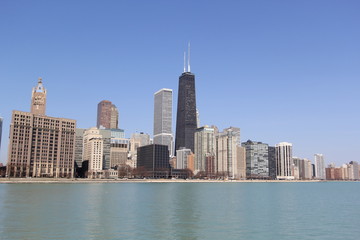 Fototapeta na wymiar Chicago skyline and lakefront