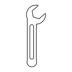 spanner tool equipment outline vector illustration eps 10