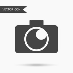 Vector business icon camera. Icon for for annual reports, charts, presentations, workflow layout, banner, number options, step up options, web design. Contemporary flat design