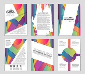 Abstract vector layout background set. For art template design, list, front page, mockup brochure theme style, banner, idea, cover, booklet, print, flyer, book, blank, card, ad, sign, sheet,, a4