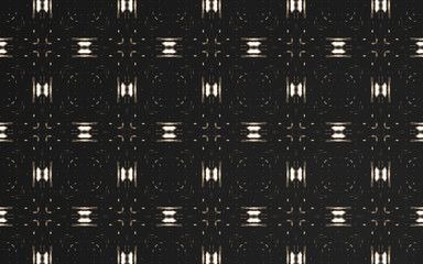 Abstract black pattern background and sign textile
