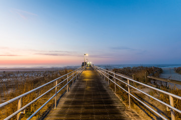 Fishing Pier in ventnor city beach in atlantic city, new jersey at sunrise © Christian Hinkle