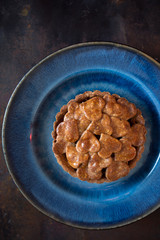 beautiful Homemade apple pie with whole grains flour, dietary concept