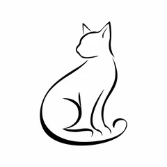 Abwaschbare Fototapete Katze simple cat