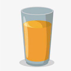 orange juice glass icon vector illustration design