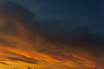sunset in summer