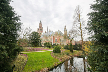 Fototapeta na wymiar Peace Palace in The Hague, the Netherlands